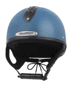 Helmet Kitemark PAS015 Navy Champion Ventair Evolution Riding Hat Silver